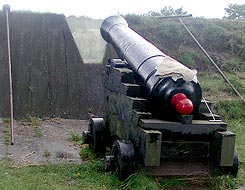 Cannon at embrasure on a bastion of the Bourtange Fort
