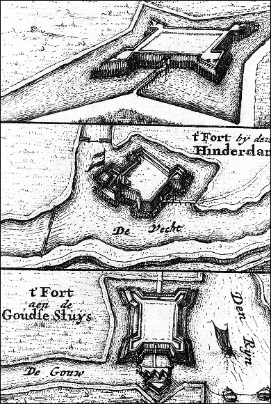 Three Dutch forts
